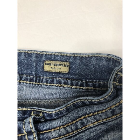 Silver Suki Surplus Women's 29x30 Blue Denim Jeans Bootcut Hemmed - Picture 4 of 8